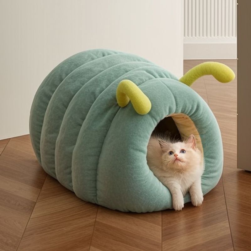 猫窝冬季保暖毛毛虫加厚款