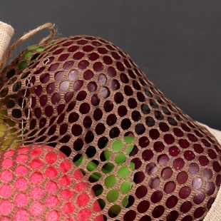 网袋麻绳编织麻布网兜柑橘沃柑橙子网兜复古式水果陈列