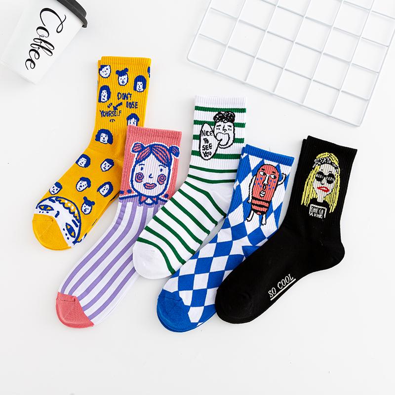 男士春秋季中筒透气运动袜