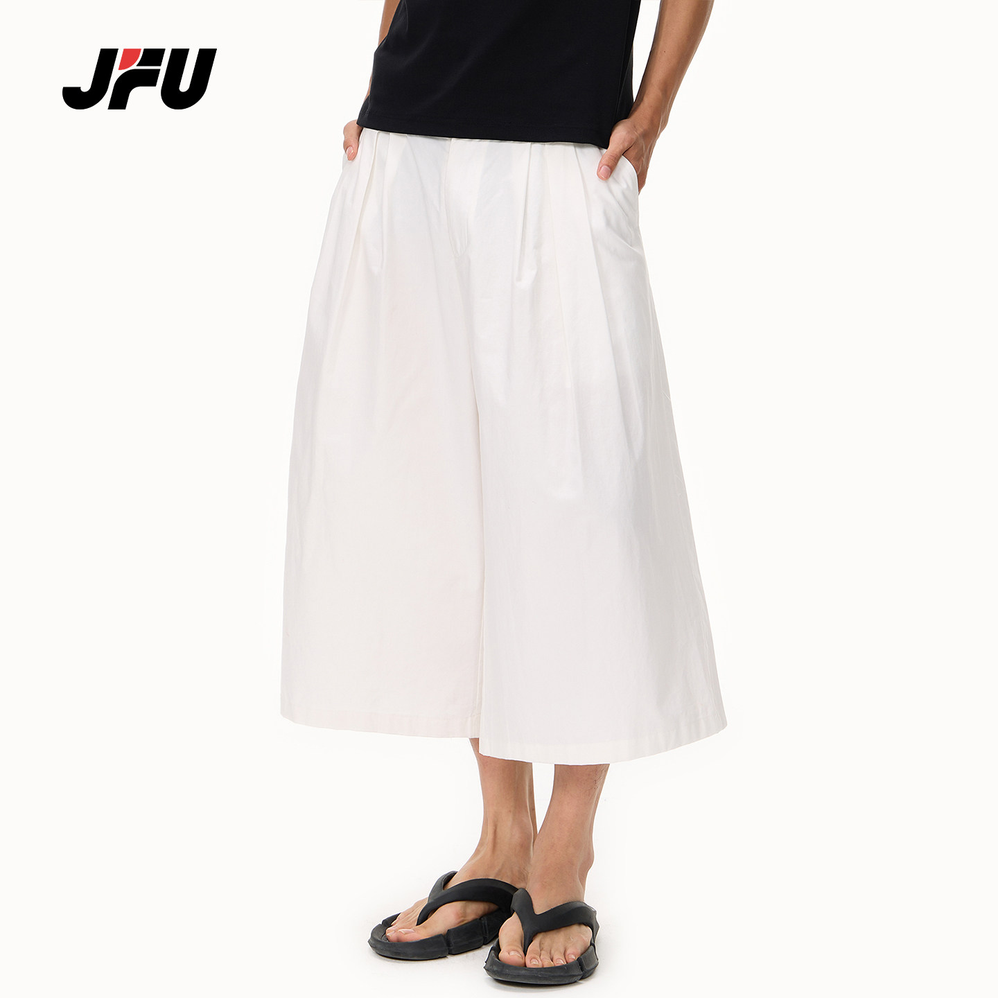 JFU潮牌美式复古七分宽松短裤