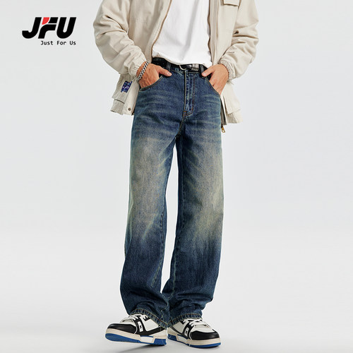 美式高街直筒裤JFU百搭宽松秋冬