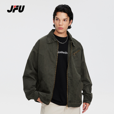 JFU秋冬美式复古工装夹克男士宽松潮牌百搭重磅水洗休闲外套