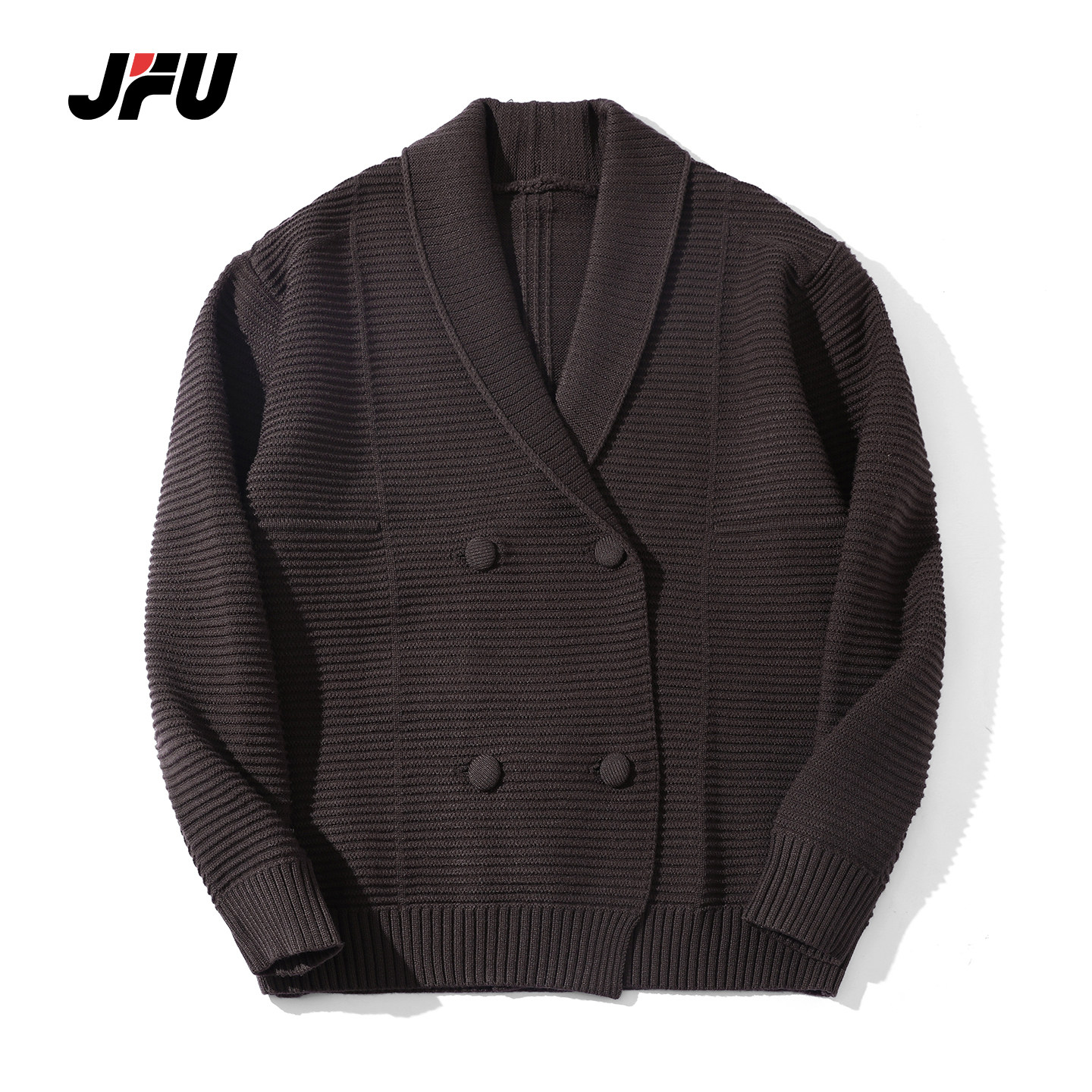 JFU潮牌美式复古宽松针织开衫