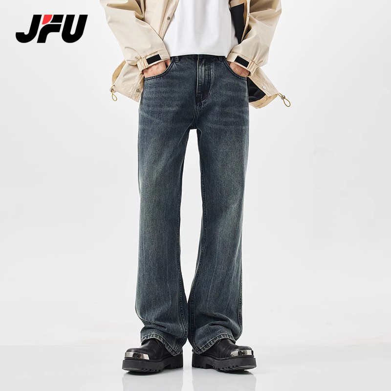 美式复古长裤牛仔裤JFU水洗
