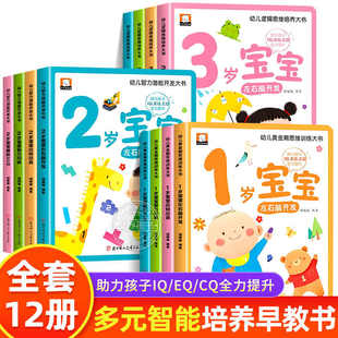 儿童绘本0到3岁幼儿启蒙早教书全套1 书左右脑智力开发大书全脑思维逻辑训练书笨笨熊 2岁益智书本一岁宝宝书籍两岁三岁适合看
