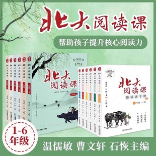 6年级上册下册提升阅读理解写作能力小学生语文课本教材教科书 北大阅读课领读者手册全2册1 本 文学阅读青少年儿童文学 新版