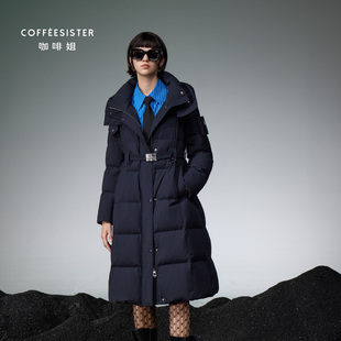 长款 收腰条纹羽绒服CAJD1878