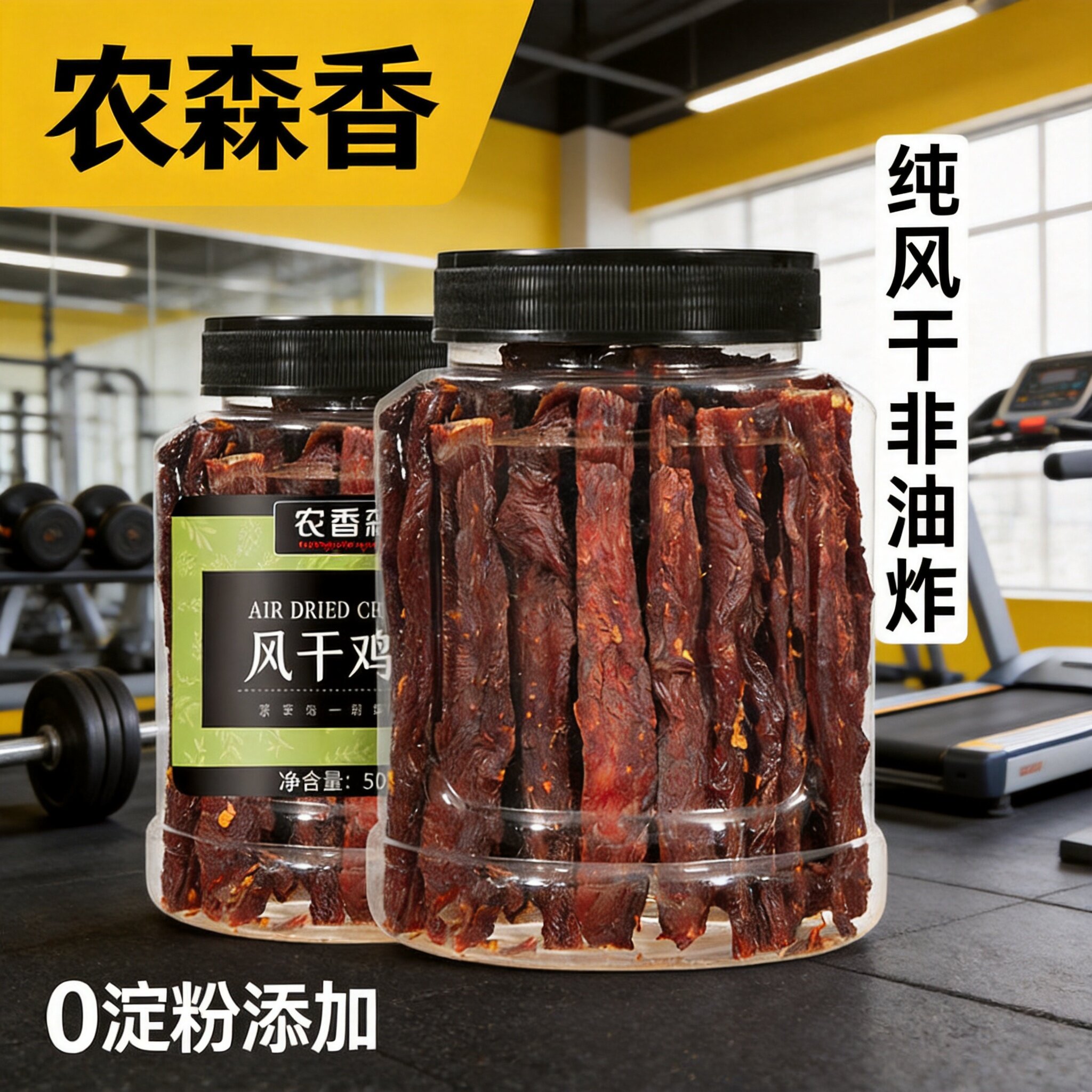 【农香森爆款风干鸡肉500g】