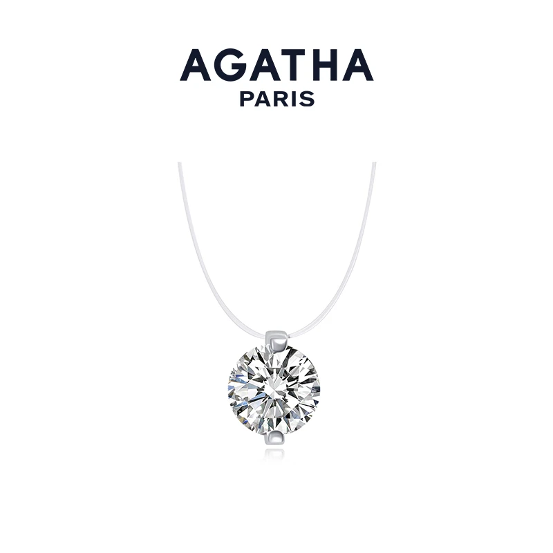 AGATHA/瑷嘉莎明星同款闪耀人鱼之泪坠链气质百搭设计感小众项链