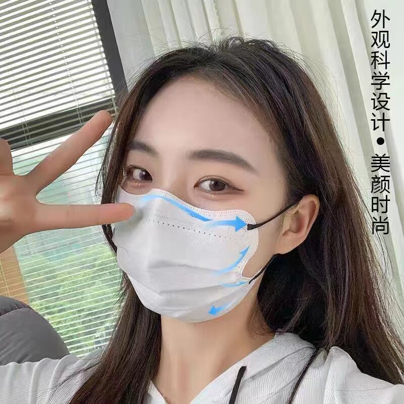 3d蝶形口罩高颜值独立包装显脸小一次性口罩三层含熔喷布男女潮牌