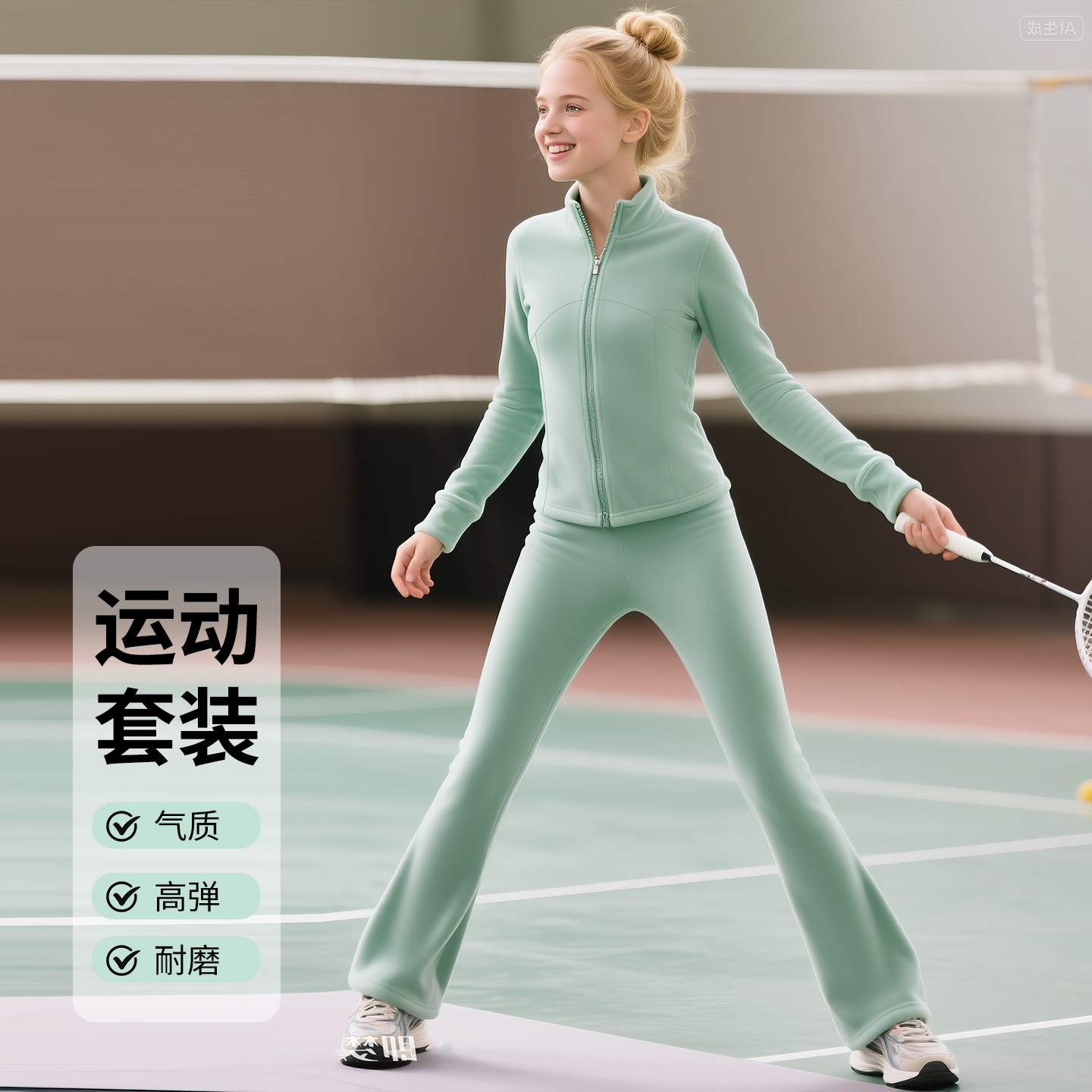 运动德绒套装女童2025秋冬季瑜伽服登山服日常晨跑可外穿流行潮服