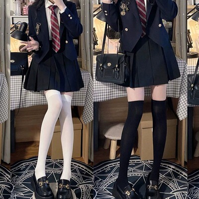 白丝过膝袜子女防滑长高筒袜少女黑丝裤袜小腿白色中筒压力袜大腿