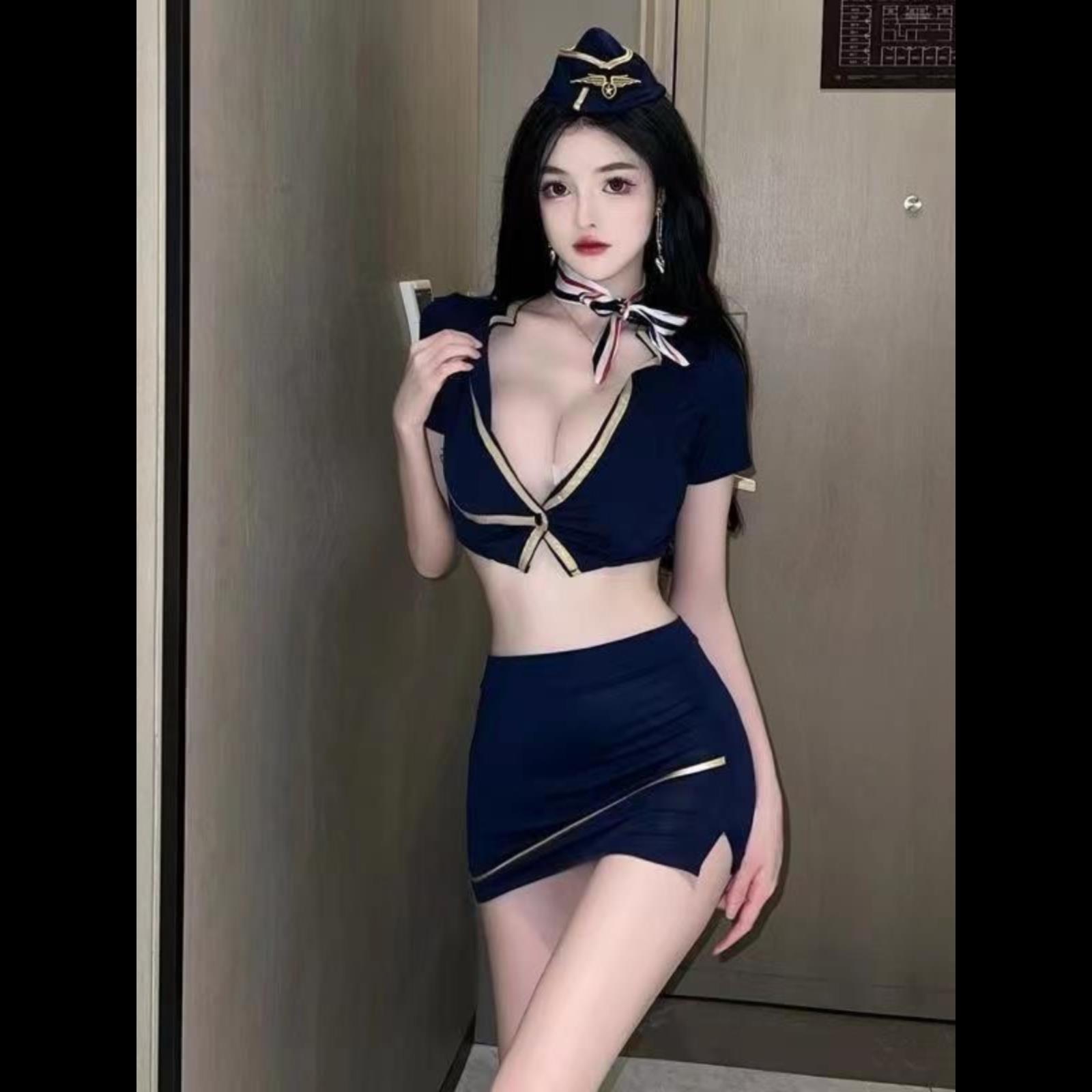 性感机长空姐制服套装角色扮演服装女纯欲主播变装女警cos服夜店