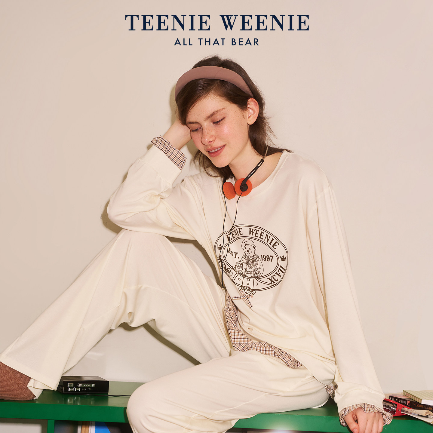 TeenieWeenie小熊莫代尔棉印花睡衣女夏季2026休闲女