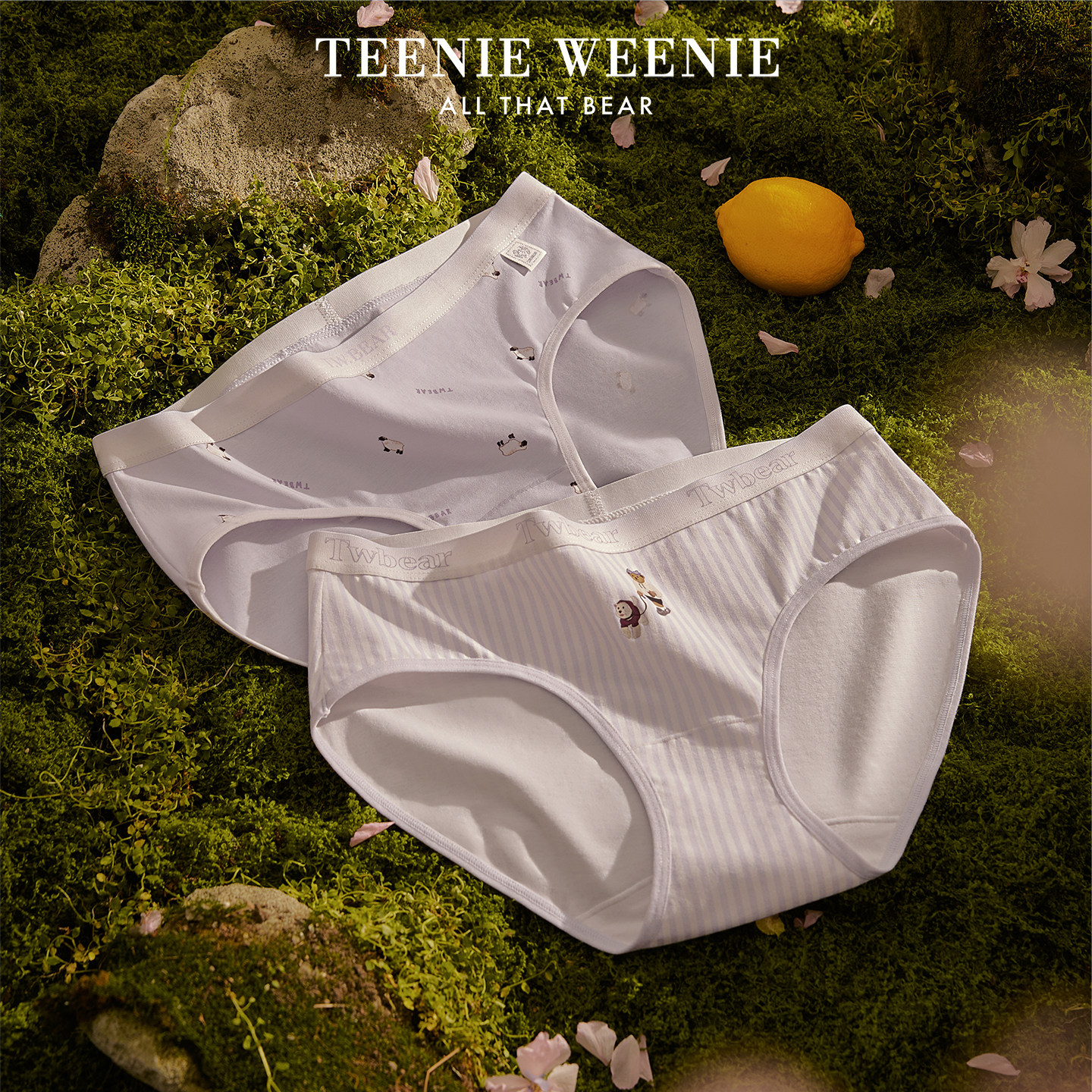 TeenieWeenie小熊内裤女士桑蚕丝底裆不夹臀2026新款女生三角短裤