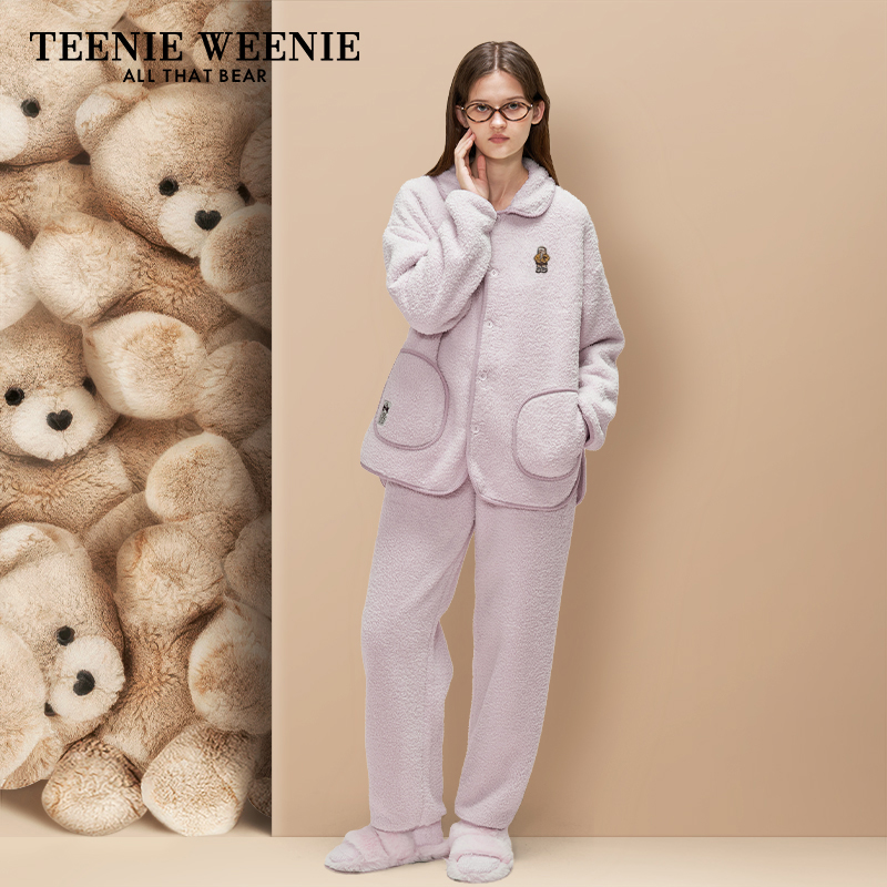 TeenieWeenie小熊泰迪绒睡衣女