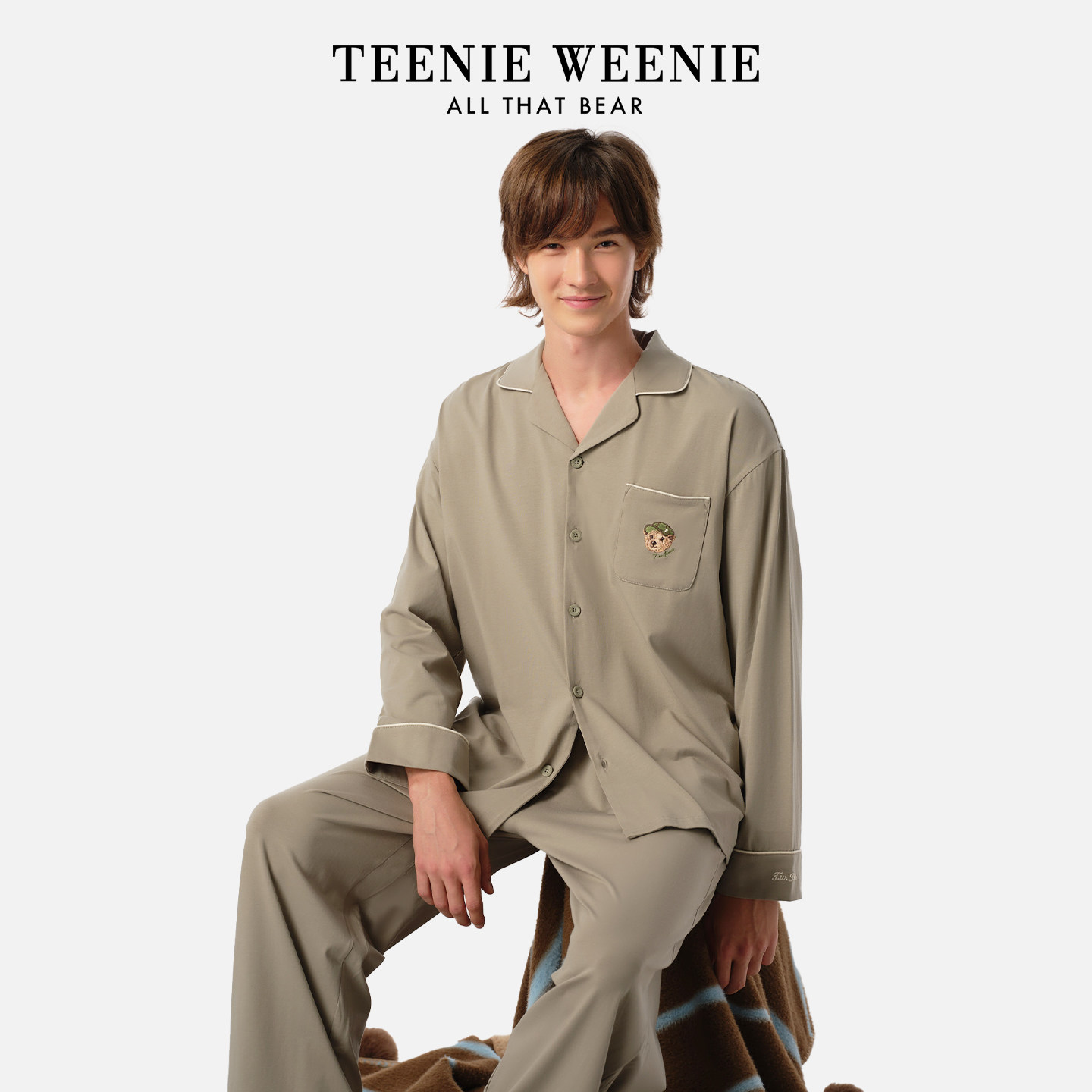 TeenieWeenie小熊男士睡衣春款纯棉长袖2025年新款情侣家居服套装,女士内衣/男士内衣/家居服,睡衣/家居服套装,淘宝优惠券,粉丝福利购,淘宝优惠卷