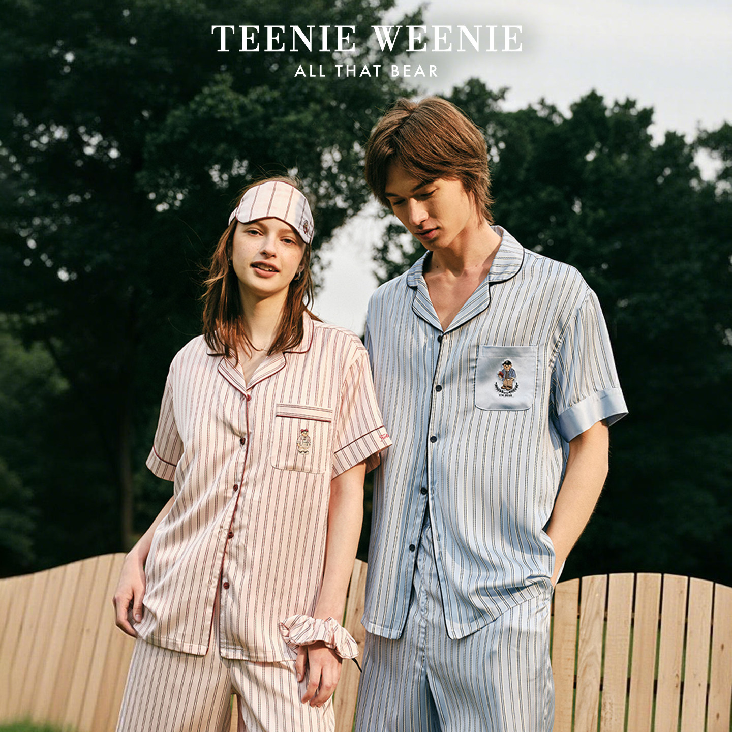 TeenieWeenie小熊女士水光丝睡衣2026新款夏季凉感冰