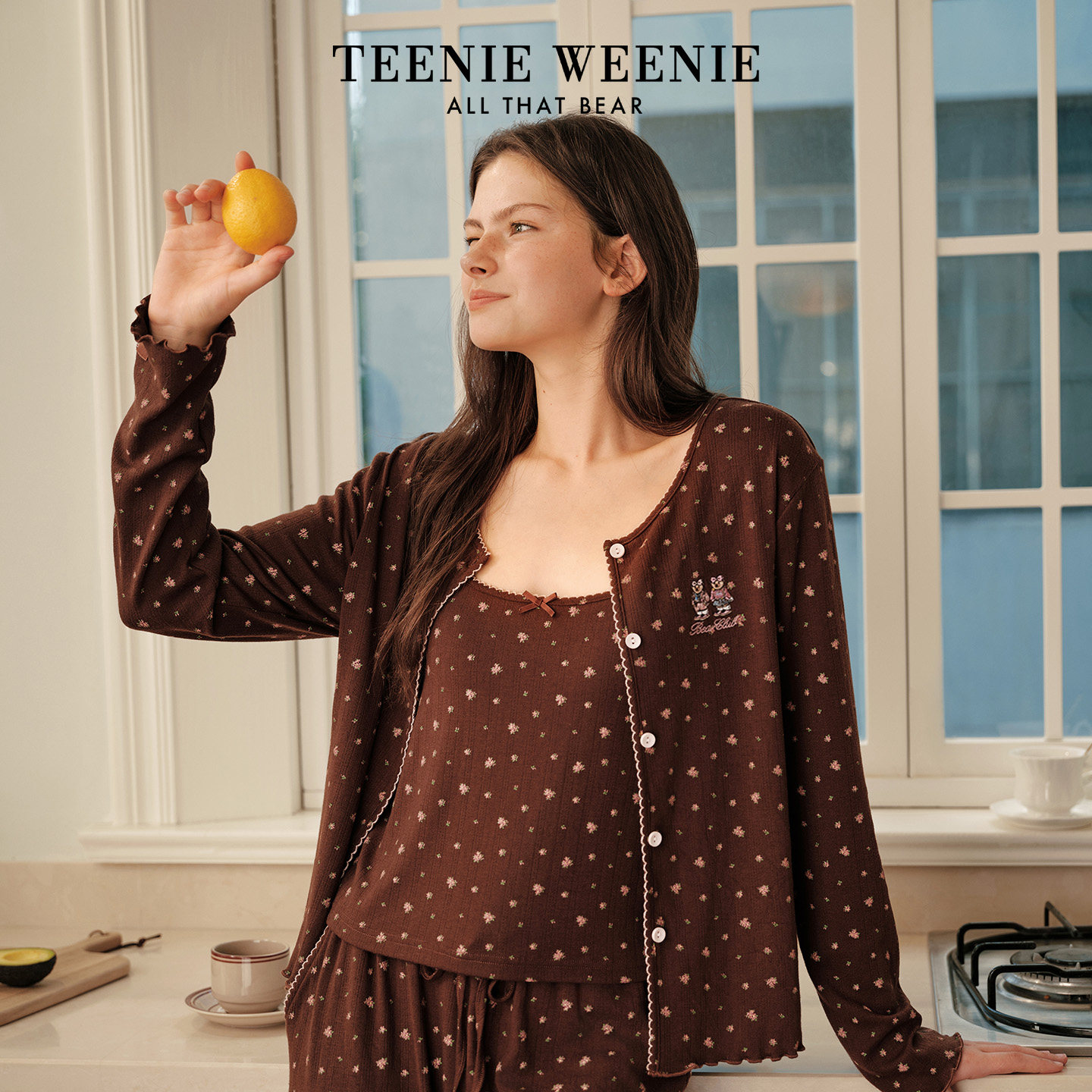 TeenieWeenie小熊睡衣女士三件套