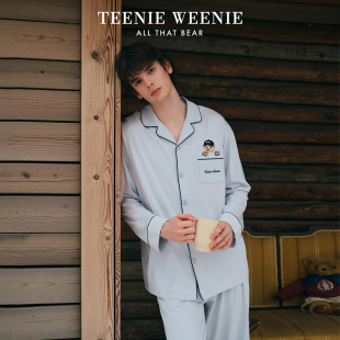 TeenieWeenie男士睡衣2026新款秋季毛巾绣情侣长袖高级感女家居服