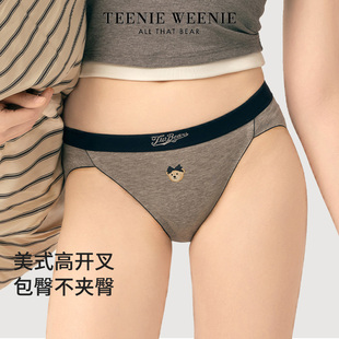 TeenieWeenie小熊女士内裤 2025夏季 新款 高开叉抗菌裆纯棉三角短裤