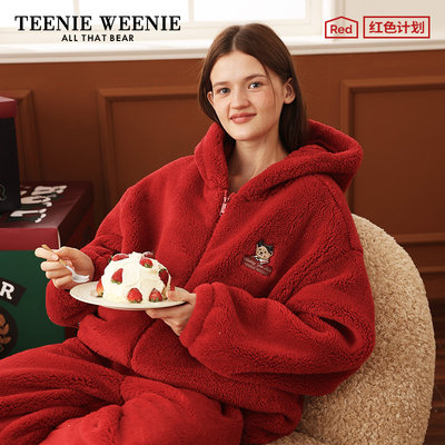 TeenieWeenie小熊红色新年款睡衣