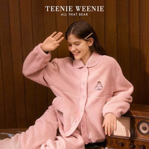 TeenieWeenie小熊舒适睡衣女加绒