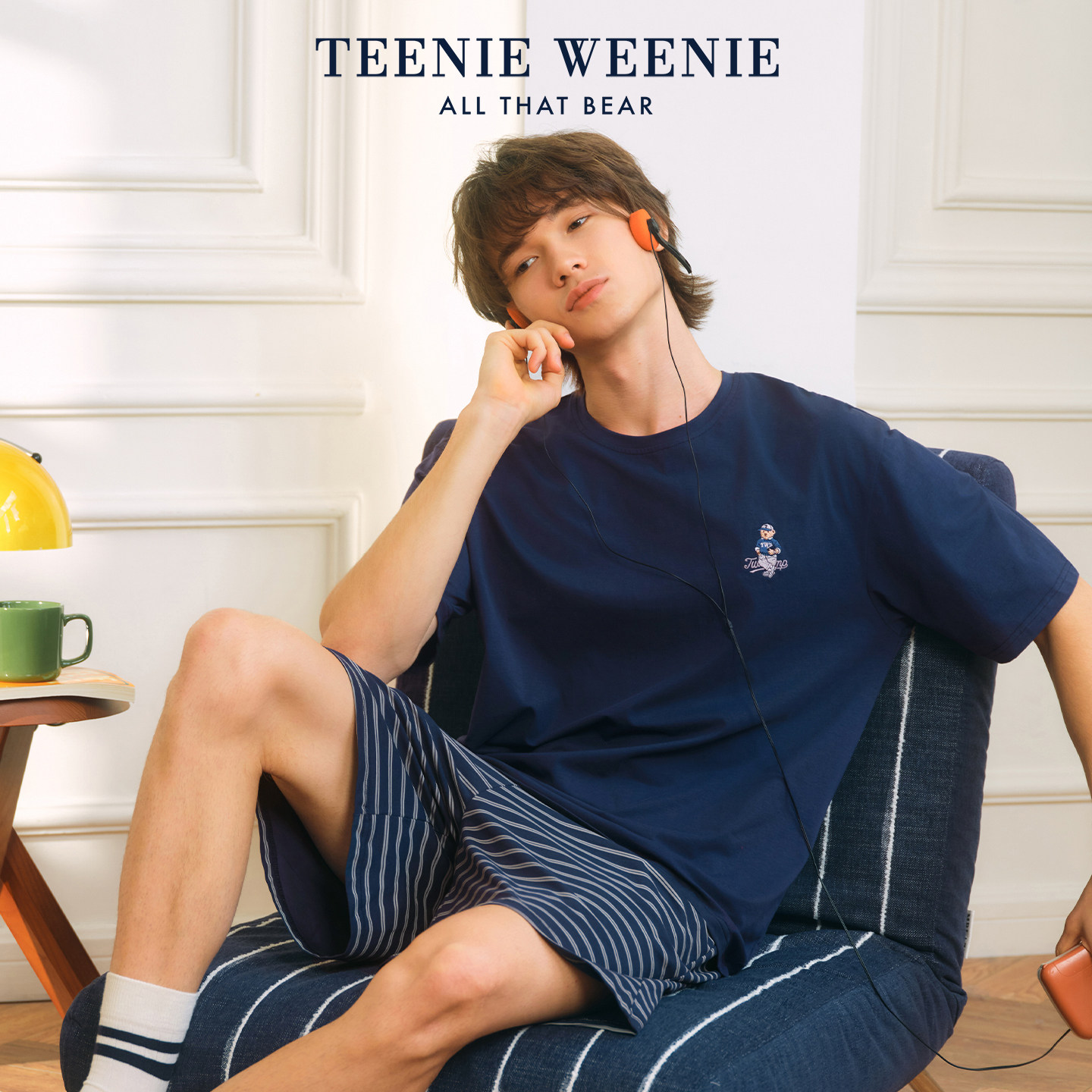 TeenieWeenie小熊情侣睡衣女款纯棉夏季宽松家居服休闲风