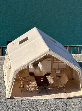 军鑫Coody17.2充气帐篷二室一厅户外露营野营营地小屋5-8人棉布