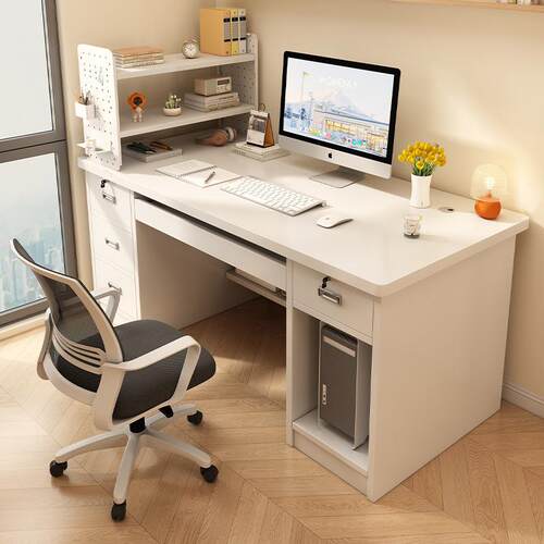电脑桌台式现代书桌学生家用卧室学习桌简约工作台带抽屉办公桌子