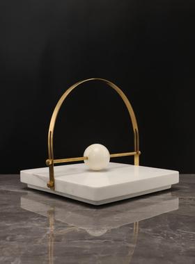 现代简约创意轻奢镇纸纸巾架办公室卧室玄关客厅书房茶几家居饰品