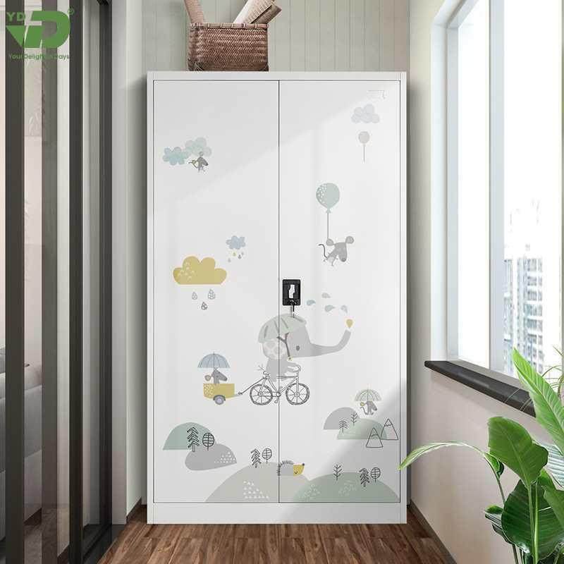 现代家用储物柜收纳铁艺柜大容量阳台钢制两门衣柜非实木,住宅家具,独立衣柜,淘宝优惠券,粉丝福利购,淘宝优惠卷