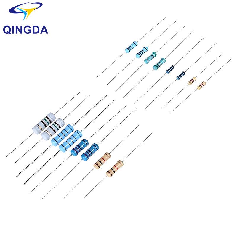 铜线金属膜电阻1%1/4w1/8W1/2w1w2w3W5W1K4.7M碳膜电阻源头厂家