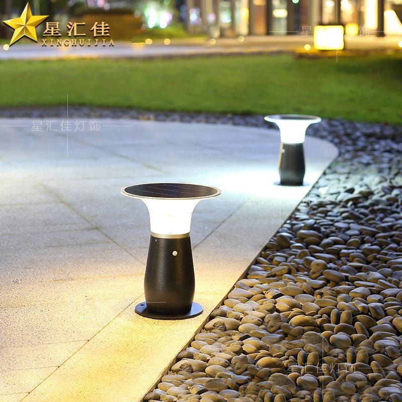 太阳能灯现代户外防水花园别墅接电款院子草地公园室外庭院草坪灯