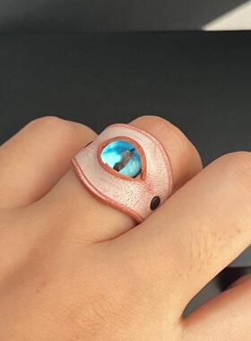 克苏鲁周边戒指复古欧美恶魔之眼小众哥特风小众暗黑系指环配饰品