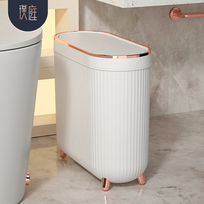 按压式加高底部不易积水垃圾桶