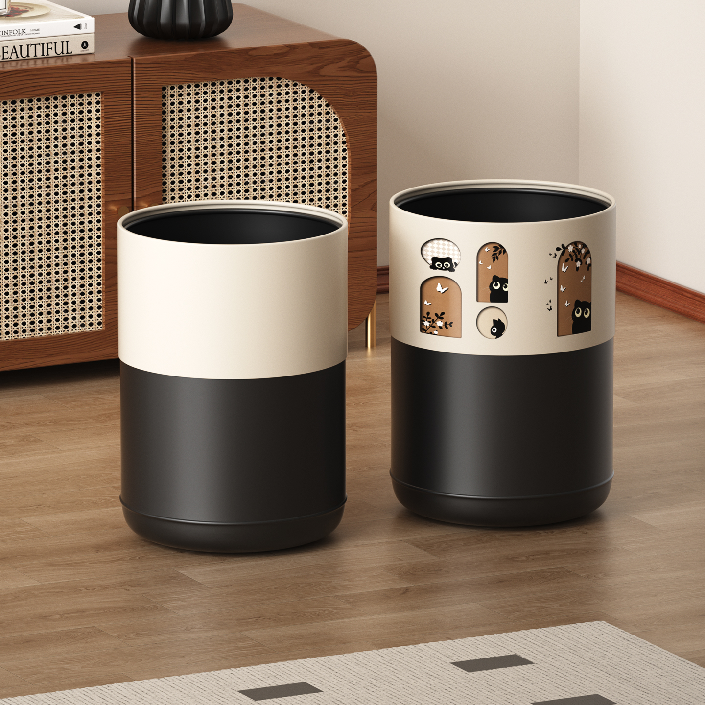 创意可爱垃圾桶萌趣猫咪款