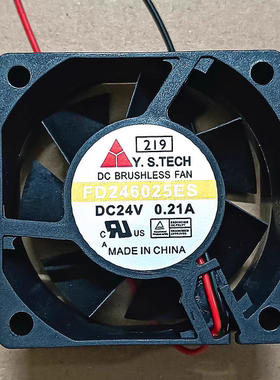 全新T.S.TECH元山 FD246025ES 6025 6cm 24V 0.21A双滚珠轴承风扇