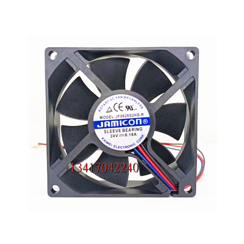 全新 JAMICON JF0825S2HS-R 24V 0.15A 3线报警反馈 8025 8CM风扇