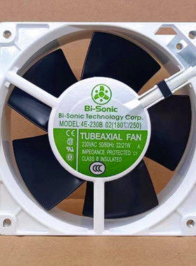 原装Bi-Sonic 4E-230B 02 230V 12cm 全金属耐高温消毒柜散热风扇
