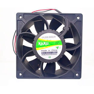 KA12038 12CM厘米 3500D24 0.80A 全金属耐高温散热风扇 24V 卡固