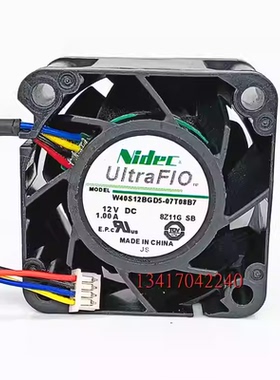 全新原装 NIDEC 4CM厘米 12V 1A电源散热风扇 W40S12BGD5-07T08B7