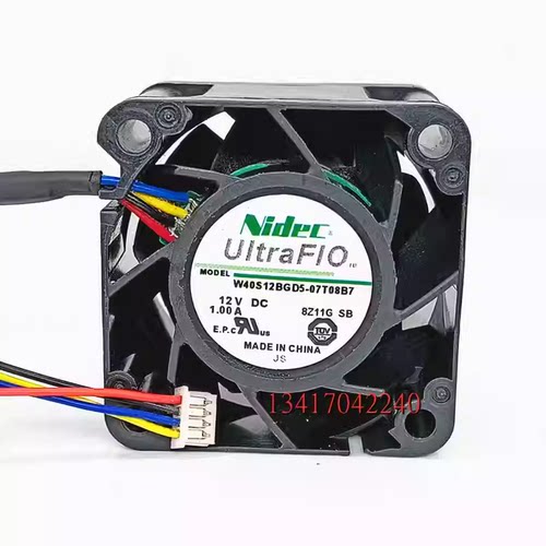 全新原装 NIDEC 4CM厘米 12V 1A电源散热风扇 W40S12BGD5-07T08B7