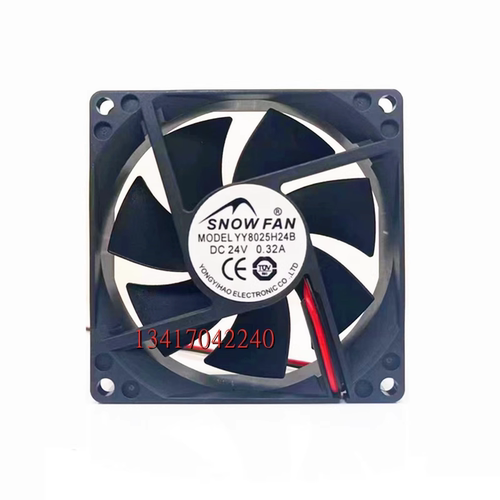 全新SNOWFAN YY8025H24B DC 24V 0.32A 8025 8cm变频器散热风扇