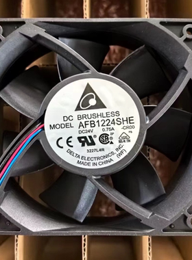 全新台达AFB1224SHE-CR00 DC24V 0.75A 12038 12cm变频器散热风扇
