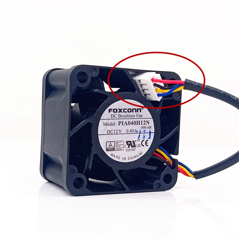 全新富士康PIA040H12N-P08-AB 4028 4cm 12V电源充电桩器散热风扇
