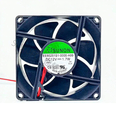 SUNON 建准 EE80251S1-0000-A99 12V 1.7W 8CM 8025 电源散热风扇