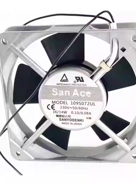 全新三洋 230V 16/14W 0.10/0.08A 12025 12cm散热风扇