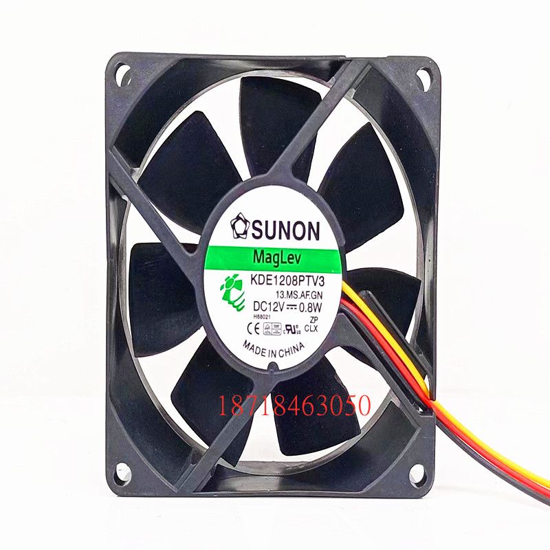 建准SUNON 8CM厘米 KDE1208PTV3 8025 12V 0.8W 机箱电源散热风扇
