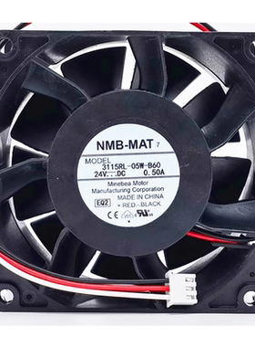 全新NMB 3115RL-05W-B60/B69 DC24V 0.5A 8038 8cm变频器散热风扇